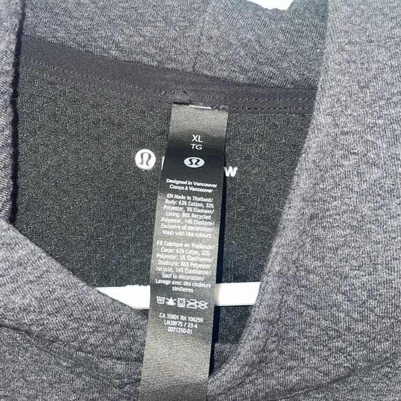 Lululemon Athletica Charcoal Hoodie size XL - Picture 2 of 8